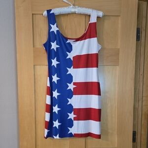 Patriotic Sleeveless Tank Dress